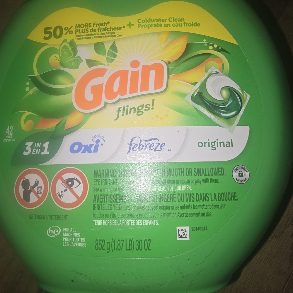 Gain Flings Laundry Detergent Pacs